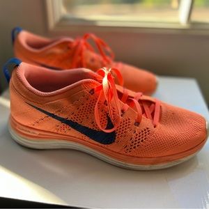 Nike Flyknit Lunar 1: Atomic Pink Game Royal Women’s (Peach/Orange/Purple)